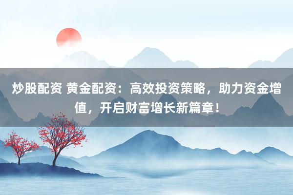 炒股配资 黄金配资：高效投资策略，助力资金增值，开启财富增长新篇章！