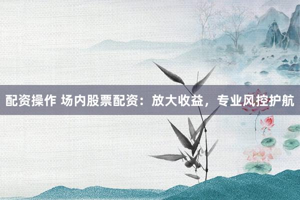 配资操作 场内股票配资：放大收益，专业风控护航
