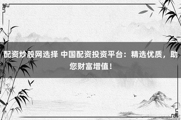 配资炒股网选择 中国配资投资平台：精选优质，助您财富增值！